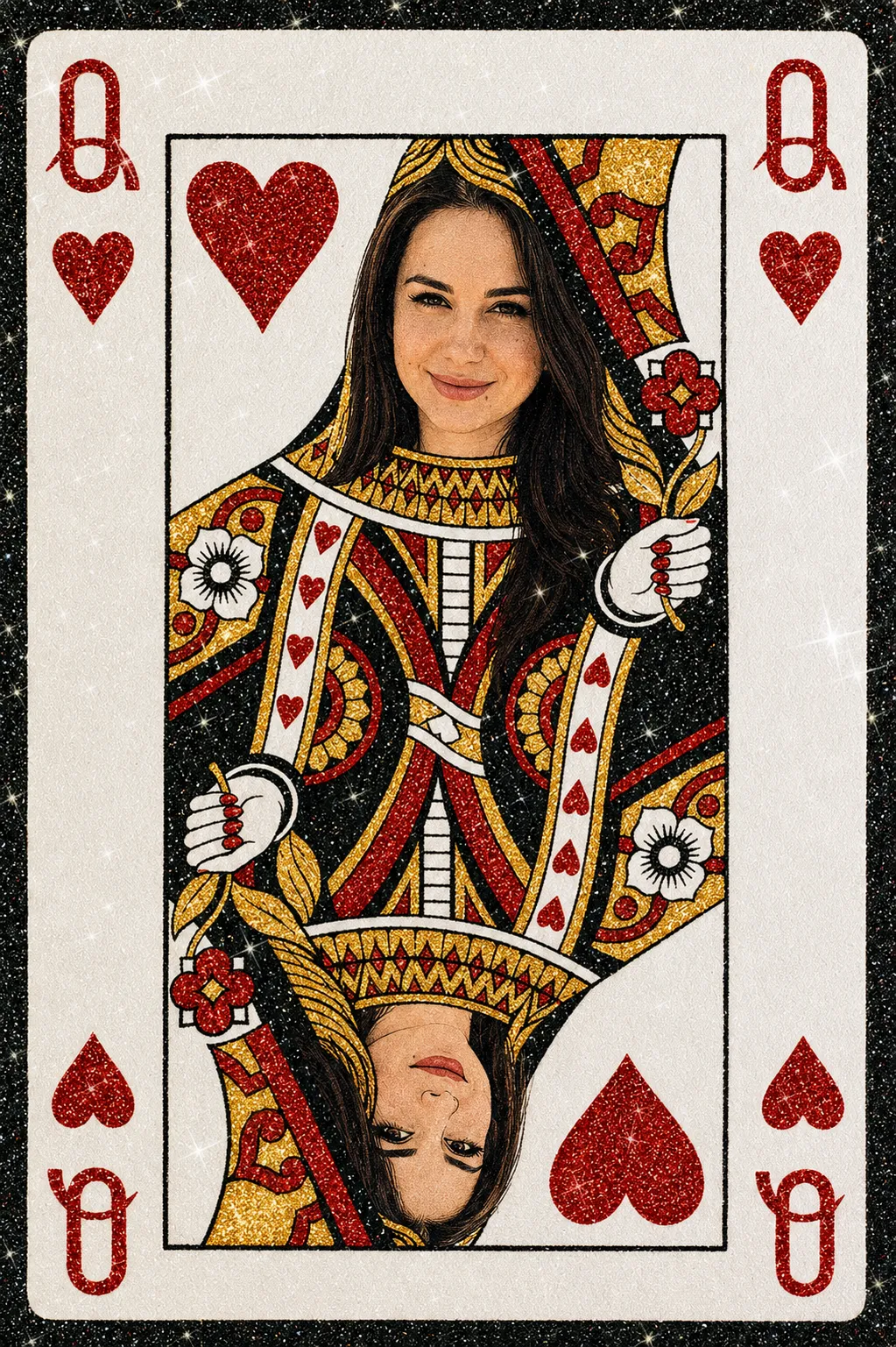 Игральная карта — Дама червей, Queen Anna